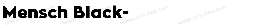 Mensch Black字体转换